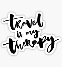 Travel is my therapy Sticker