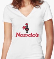 Nando's Women's Fitted V-Neck T-Shirt