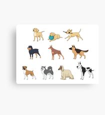 Purebred dogs Canvas Print