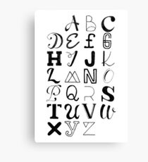 Alphabet Typography Canvas Print