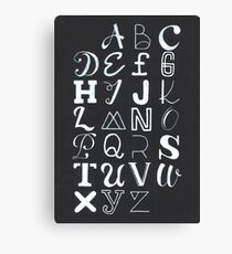 Alphabet typography Canvas Print