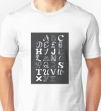 Alphabet typography Unisex T-Shirt