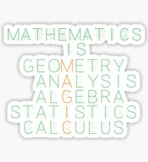 Mathematics is magic Sticker