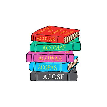 ACOTAR Book Stack Sticker – Southern Sussies LLC