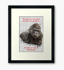 The Dignity of the Gorilla Framed Print