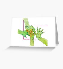 Overlapping Hands Greeting Card