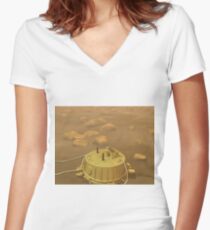 Huygen on Titan Women's Fitted V-Neck T-Shirt
