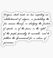First Amendment Sticker