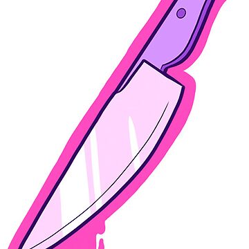Pink Knife Sticker Sticker for Sale by malimosa