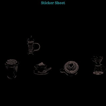 Coffee & Tea Sticker Sheet Bullet Journal Stickers, Planner Stickers,  Scrapbook Stickers, Vintage Stickers, Decorative Stickers, Bujo 
