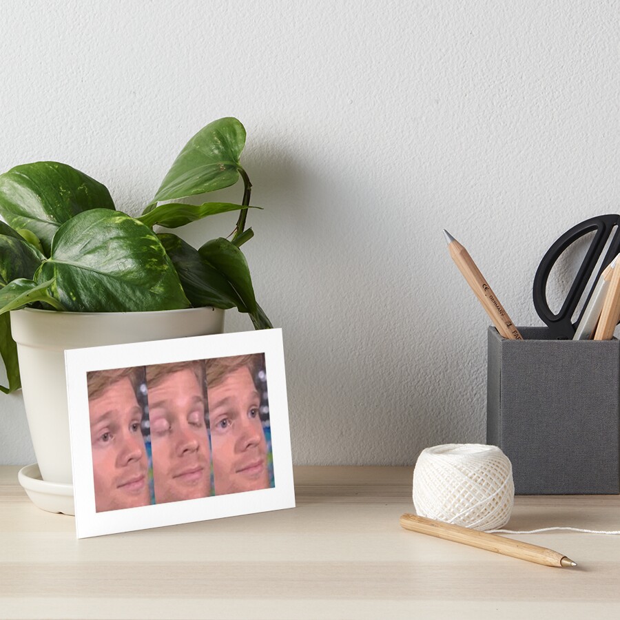 White Guy Blinking Meme Art Boards By Memekween Redbubble