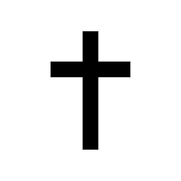 Simple Christian Cross Sticker by Gold Target - Pixels