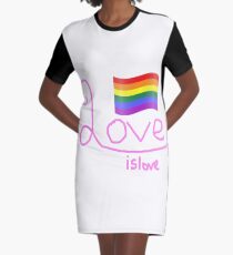 #LoveisLove Graphic T-Shirt Dress