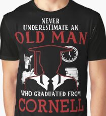 Never Underestimate Old Man Who Graduated From Cornell University Graphic T-Shirt