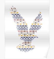 Ornament eagle watercolor Poster