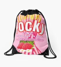 POCKY Strawberry Flavour Drawstring Bag