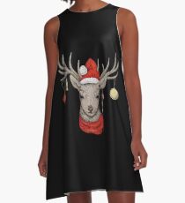 Christmas Deer A-Line Dress