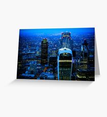 Blue Metropolis Greeting Card