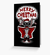 Flashing Through The Snow (B/W with text) Greeting Card