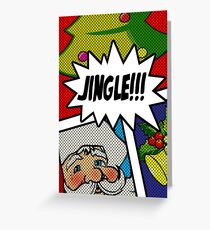 Tarjeta de felicitación Pop Art Jingle Bells