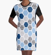 Graphic Art - Hexagon Graphic T-Shirt Dress