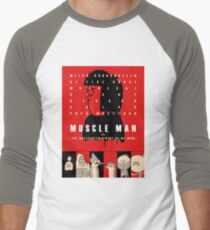 Muscle Man or (The Unexpected Virtue of My Mom) Men's Baseball ¾ T-Shirt