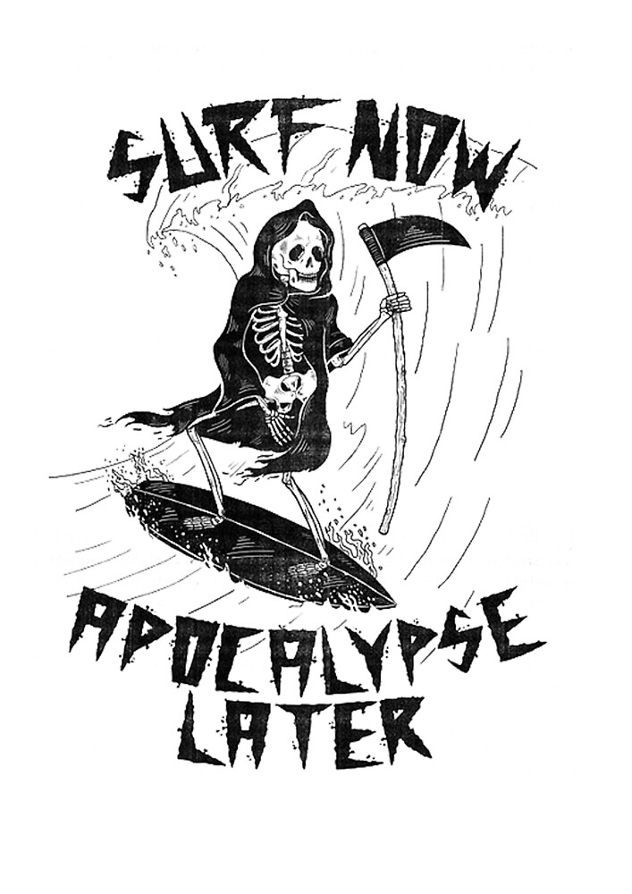  SKELETON SURF APOCALYPSE WAVE DEAD by mirex Redbubble