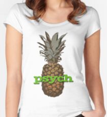 Psych Pineapple Women's Fitted Scoop T-Shirt