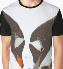 A gentoo penguin couple preparing their nest Graphic T-Shirt