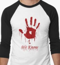 AWESOME Dark Brotherhood "We Know" Men's Baseball ¾ T-Shirt