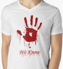 AWESOME Dark Brotherhood "We Know" Men's V-Neck T-Shirt