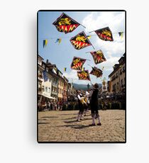 Flagthrowers Canvas Print