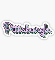 pittsburgh retro Sticker