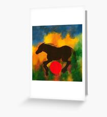 HORSE WITH RED BALL Greeting Card