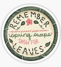 Mumford & Sons Embroidery Style Lyrics Sticker