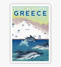 Greece Travel Poster Sticker