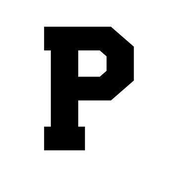 Alphabet, Black P, Sports letter P Sticker for Sale by TheCultStuff