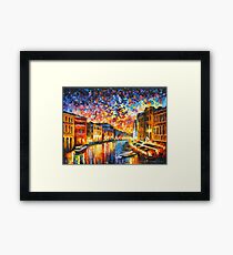 VENICE - GRAND CANAL - Leonid Afremov CITYSCAPE Framed Print