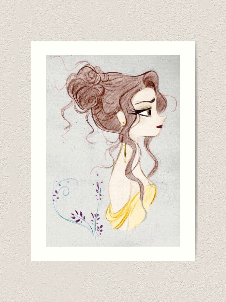 Beauty And The Beast Drawing Beautiful Magic Art Print