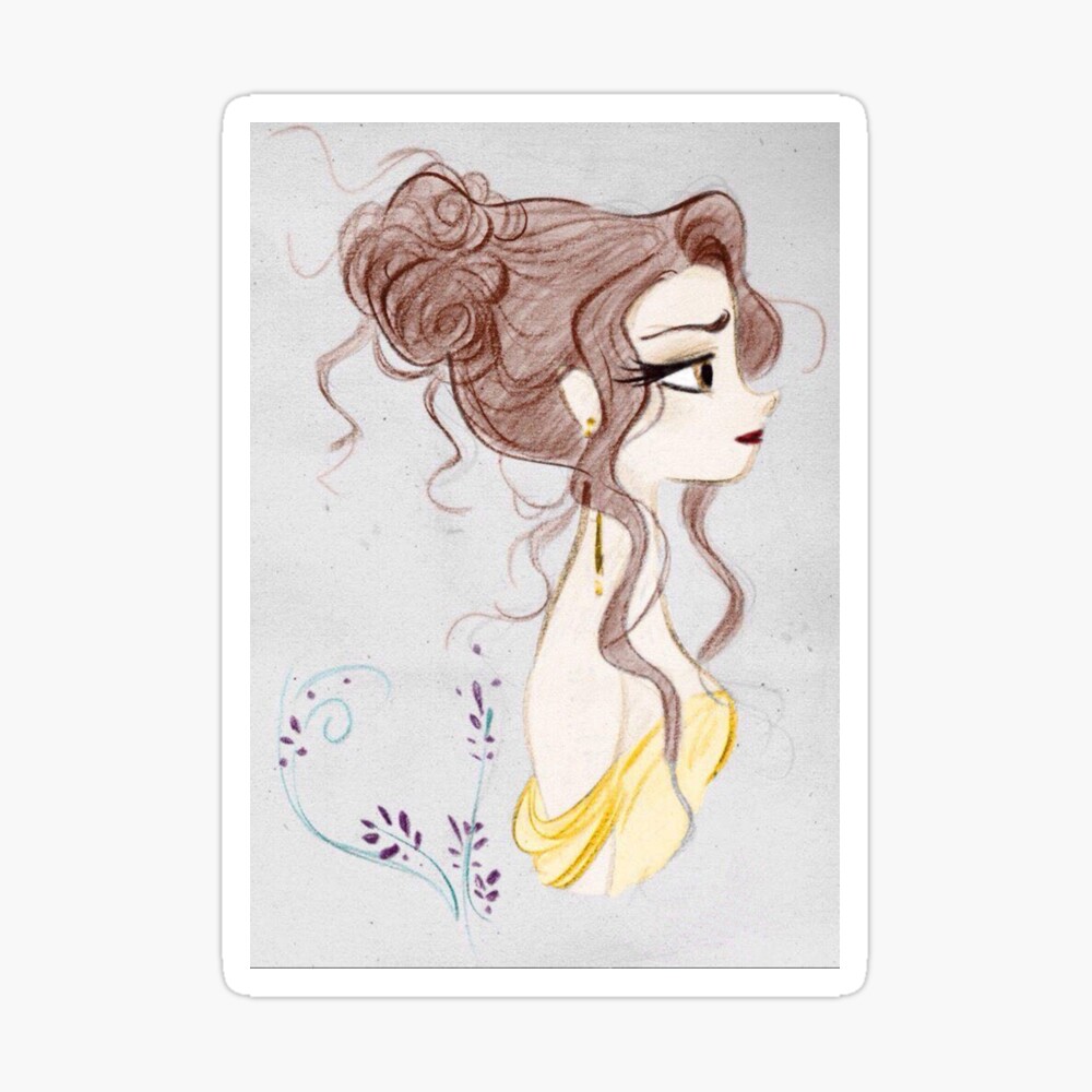 Beauty And The Beast Drawing Beautiful Magic Sticker By Mariav4