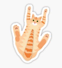Pegatina Orange Cat with Cats tiene 18 dedos de los pies