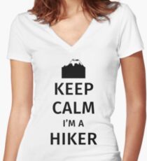 Keep Calm I'm a Hiker Women's Fitted V-Neck T-Shirt