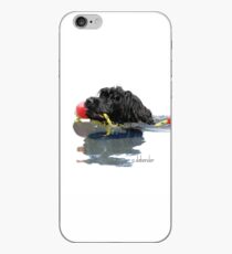 Vinilo o funda para iPhone Perro de agua portugués recuperando una línea de flotación
