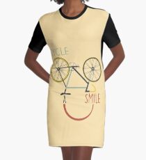 Cycle A Smile Graphic T-Shirt Dress
