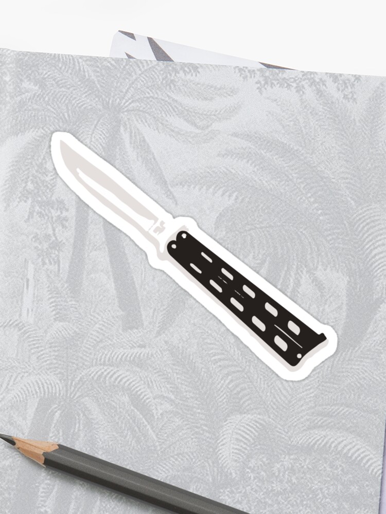 Butterfly Knife Sticker By Falcospankz Redbubble - butterfly knife sticker