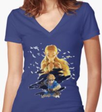 The Legend of Zelda: Breath of the Wild Women's Fitted V-Neck T-Shirt
