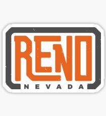 Reno, NV - Orange Wordmark #1 Sticker