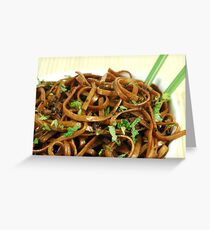 Stir Fried Udon Noodles Greeting Card
