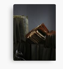 Ancient Library #2 Book Flowers Canvas Print