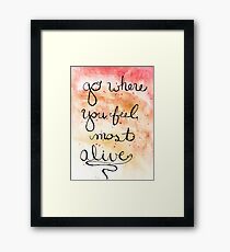 Alive Watercolor Framed Print